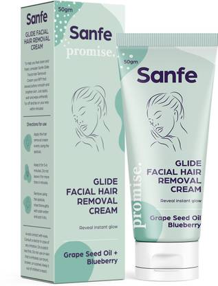 Sanfe Glide Facial Hair Removal Cream |Removes Facial Hair & Slows Hair Regrowth Cream