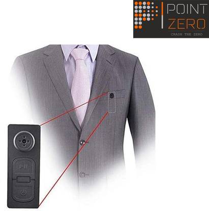Point Zero Mini Hidden Button shape Camera Button 720p Video Audio Photo Spy Camera NO WIFI Security Camera
