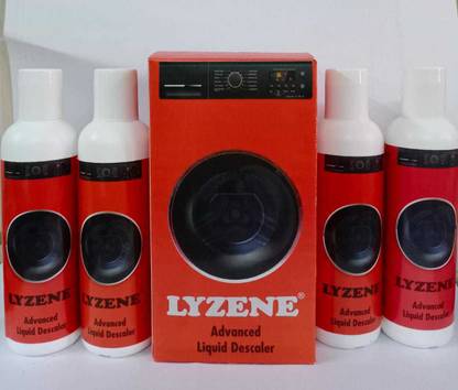 Lyzene advanced liquid descaler for washing machine and dish washer 4*100 ml Aqua Liquid Detergent
