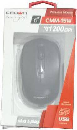 crown micro WIRELESS MOUSE CMM-15W Wireless Ambidextrous Optical Mouse