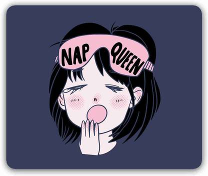 MADANYU Mouse Pad - Gaming Pad - Printed - Nap Queen Girly Non Slip Base Mousepad