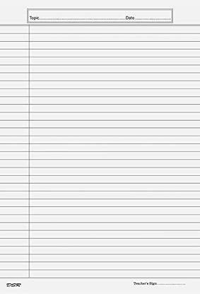 Eclet 60 Sheet 120 GSM A4 THICK both side Ruled White Project Sheets Ruled A4 60 sheet 120 gsm Project Paper