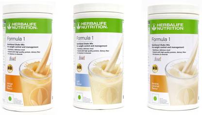 Herbalife Nutrition FORMULA 1SHAKE ORANGE & KULFI & BANANA 3 PIECESI Protein Shake