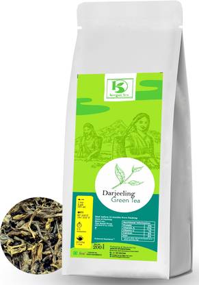 Keegan Tea Pure Darjeeling Green Tea Loose Leaf |Reduce Fat With Healthy Benefits|200 Gram Green Tea Pouch