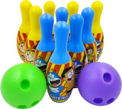 Humaira Bowling Game Set Toy with 10 Pins, 2 Balls Sports Toy Game for Kids Bowling