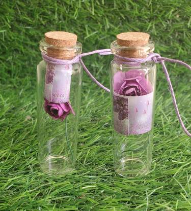ShopTalk Massage Bottle With Lavender Flower Key Chain