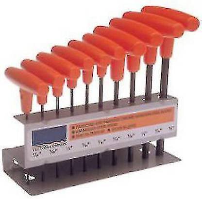 uptodatetools Allen (Hex) Key Wrench Set 9 PC Metric T-Handle Hex (Multi-Colour) Allen Key Set