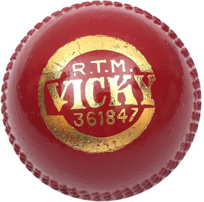VICKY Red Cork Ball ( Pack of 1 ) Cricket Synthetic Ball
