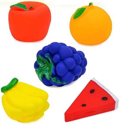 Globular High Quality Non-Toxic Soft Chu chu Fruit Bath toys Set of 5 Bath Toy Bath Toy