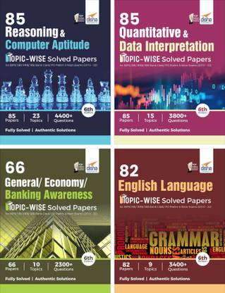 85 Reasoning/ Quantitative Aptitude/ English/ General Awareness Topic-wise Solved Papers for IBPS/ SBI/ RRB/ RBI Bank Clerk/ PO Prelim & Main Exams (2010 - 22) Combo 6th Edition  - | Previous Year Banking Solved Papers PYQs