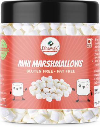Dhawak Mini Marshmallow Candy Vanilla Flavour Jar Pack Vanilla Marshmallow