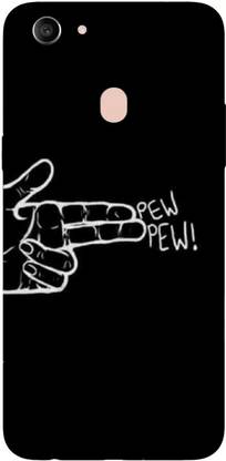 printoworld Back Cover for Oppo F5 - Pew Pew Printed Back Case Cover