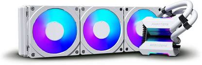 phantek Glacier One 360MPH D-RGB AIO Liquid CPU Cooler, Infinity Mirror Pump Cap Design Fan with Radiator Cabinet Cooler