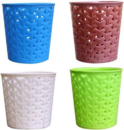 ABNExports 1 Compartments Plastic Round Desk Pen Stand, Pen Holder Set of 2