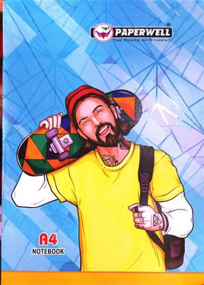 Paperwell Notebook A4 Notebook Ruled 144 Pages