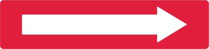 SRG INFOTECH RED RIGHT ARROW SIGN BOARD Emergency Sign