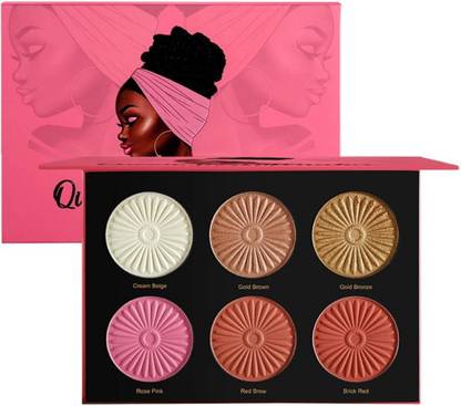 Beauty Glazed Delanci Queen Illuminator 6 Color Highlighter/Blush/Contour Palette 27 g