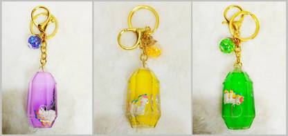Magic of Gifts Unicorn Liquid Floating Keychains | Unicorn Water Keyrings | Unicorn Keychains Key Chain