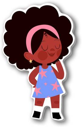 Regalocasila Smiling Girl Cartoon Birthday Gifts Office Décor Acrylic Kids Fridge Magnet Pack of 1