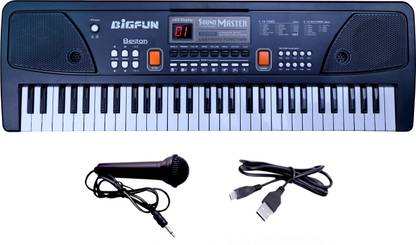 BESTON 61 keys Bigfun Electronic Piano Keyboard with LED Display & Microphone