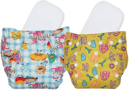 Playalong Free Size Reusable Cloth Diaper With 2 Dry Feel Absorbent Soaker Pad (3M-3Y)