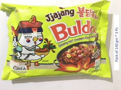 Samyang Buldak Jjajang Hot Chiken Flavor Ramen 140g*3Pack(Imported)(Stir-Fried Noodle) Instant Noodles Non-vegetarian