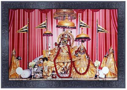 pnf Sri Sri Radha Govinda Mandir Jaipur Frames with Acrylic Sheet for Pooja90041 Digital Reprint 14 inch x 10 inch Painting