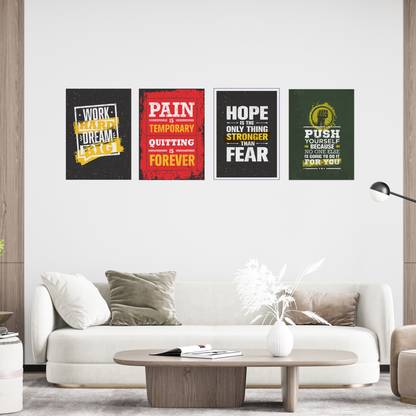 Motivational 4 Posters, Best Quality Posters Paper Print
