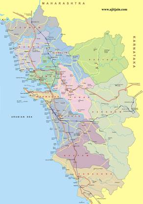 Goa Map Photo Paper Print Poster Photographic Paper 12 inch X 18 inch Photographic Paper