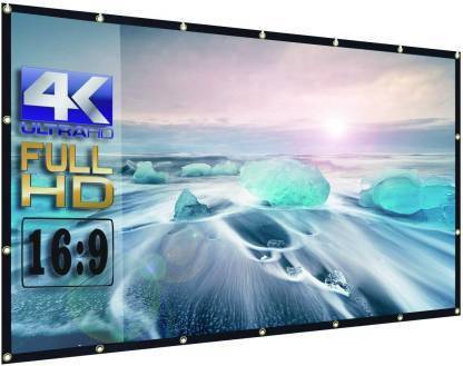 Vilro Eyelet Foldable Projector Screen 4:3 Ratio 6 ft (W) x 4 ft (H) - 84" Diagonal Projector Screen (Width 182 cm x 122 cm Height)