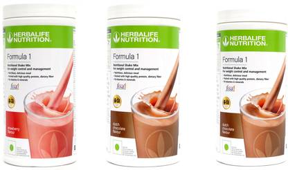 Herbalife Nutrition FORMULA 1SHAKE STRAWBERRY & CHOCOLATE & CHOCOLATE 3 PIECESI Protein Shake
