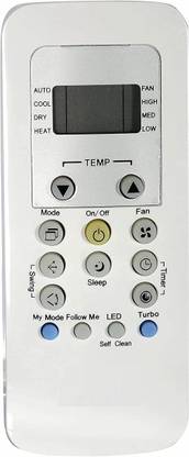PP 148 A CARRIER AC COMPATIBLE TO CARRIER (MY MODE,FOLLOW ME,LED,TURBO,SELF CLEAN-LAST LINE BUTTONS Remote Controller