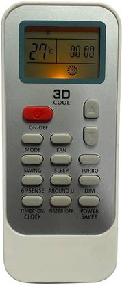 Nij AC Compatible For Whirlpool Ac Remote Control *With Backlight* Generic Remote Controller