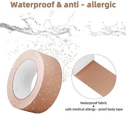 SKUDGEAR Instant Boob Lift Waterproof Tape for Breast Lift Four Side Elastic 5cm x 5m Supporter