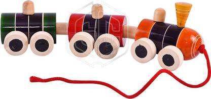 Smartcraft Handcrafted Wooden BoogieTrain Pull Along Toy - Multicolor