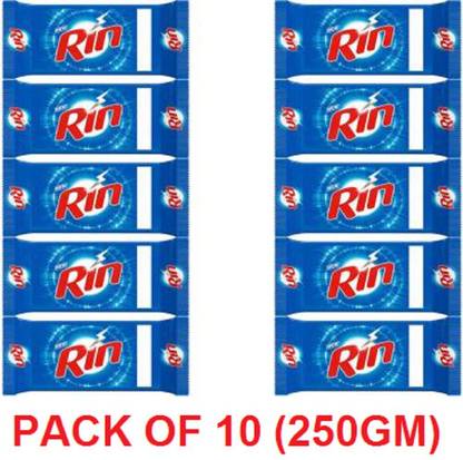 Rin Advance Big Bar Soap (Pack Of 10 ) New 10/250 GM NEW1010 Detergent Bar