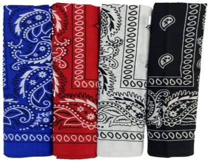 Bodytech Fancy & Stylish Printed Hanker Chief (Bandana) For Men, Women, Boys & Girls ["Black"] Handkerchief