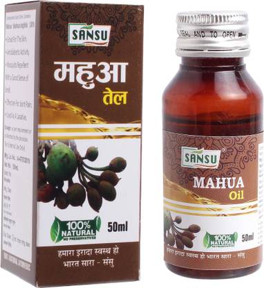 SANSU HEALTH CARE Mahua Oil 50ml for Used in Skin, Hair Growth & Massage (pack of 2)