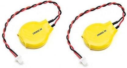 ATEKT CR2032 3V PLC BIOS CMOS 2 pin Connector (Pack of 2) Battery ...
