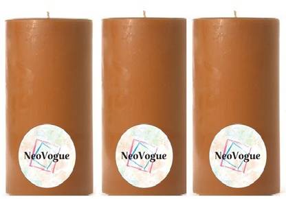 NEOVOGUE 4 X 2 Inch Scented Pillar Candles For Home Décor-Cinnamon Candle