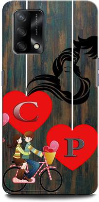 ORBIQE Back Cover for OPPO F19 2219 CP, C LOVE P, P LOVE C, C LETTER, P LETTER, CP NAME