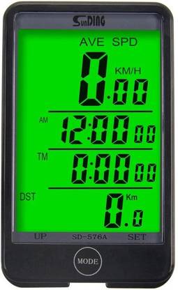 Linist Bicycle Speedometer Wired Computer Stopwatch Odometer with LCD Back light Screen Wired Cyclocomputer