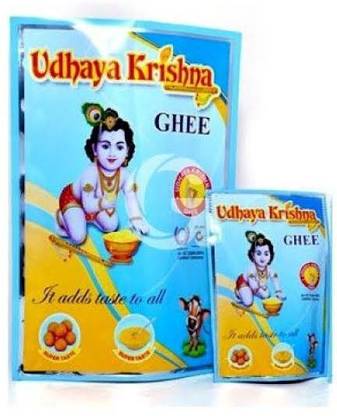 Udhaya krishna Ghee 50ML Pouch -15 Packs Tasty fresh aromatic healthy ghee of south India. Pouch