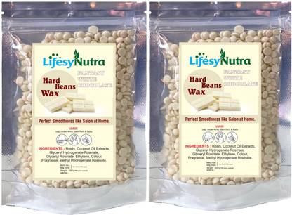 Lifesy Nutra Professional Fantasy White Chocolate Hard Wax Beens for Painless Hair Removal Wax