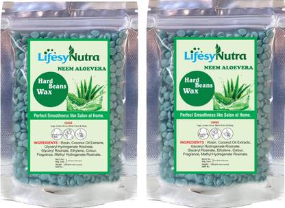 Lifesy Nutra Professional Neem Aloevera Hard Wax Beens for Painless Hair Removal Wax Wax