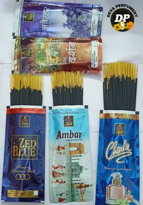 Deva PREMIUM SCENTED AGARBATTI PRABHU DARSHAN, AMBAR, LAVENDER, CHARLIE, ZED BLUE