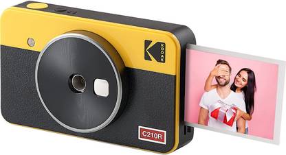 KODAK Mini Shot 3 Retro 2.14 x3” Instant Camera and Photo Printer(8 sheets) – Yellow Instant Camera