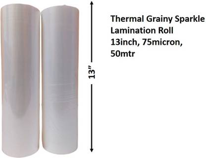 GBT Thermal Grainy Sparkle Lamination Roll 13inch , 75micron , 50mtr A3 Laminating Sheet