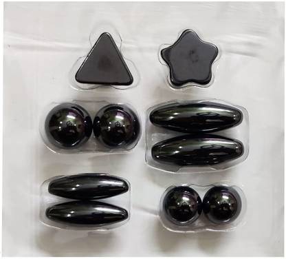 MOREL 6 Shapes of Magnet Stones Set for Physics Experiments Learning Playing for All Fridge Magnet Pack of 10