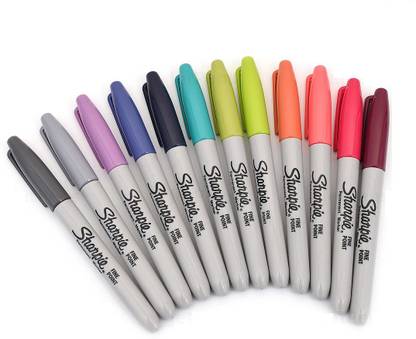 Sharpie Permanent Markers, Fine Point, Cosmic Color, Limited Edition, 12 Count
